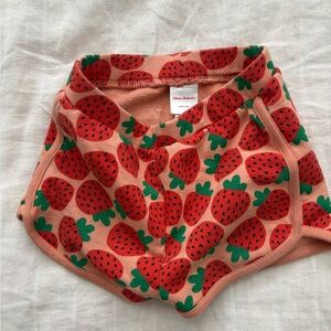 Hanna Andersson Peach Shorts with Red Strawberry Print